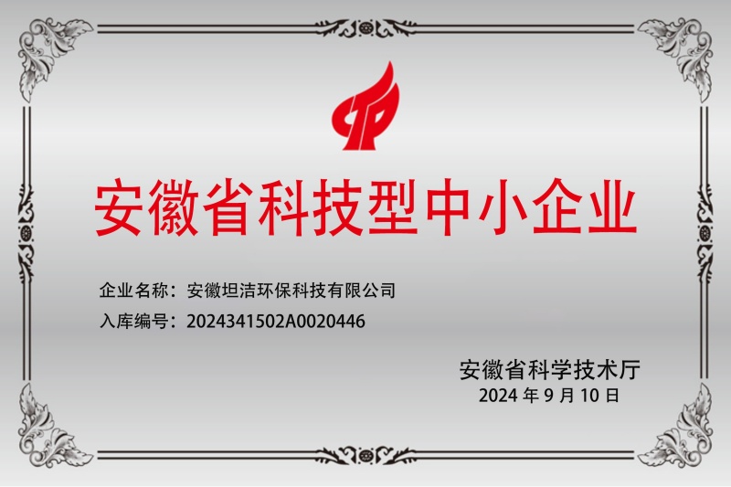 朝阳安徽科技型中小企业证书